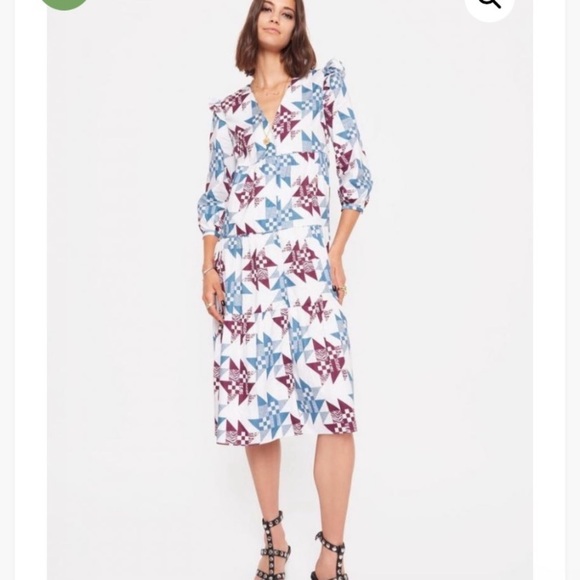 Rebecca minkoff Darcy Dress Blue Quilt 4 nwot small - Picture 1 of 6